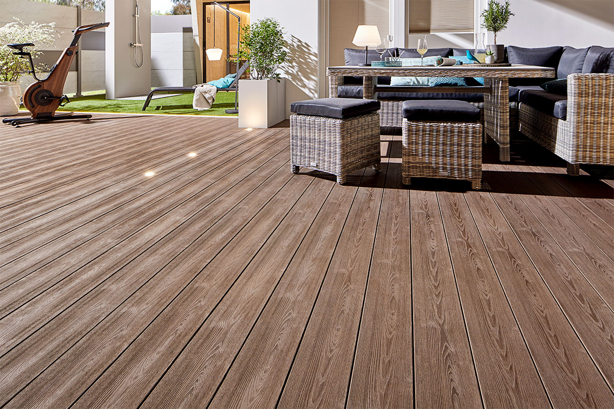 Parquet ext&eacute;rieur en bois composite