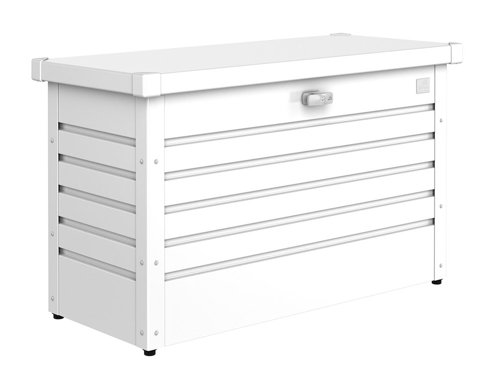 Coffre en métal blanc