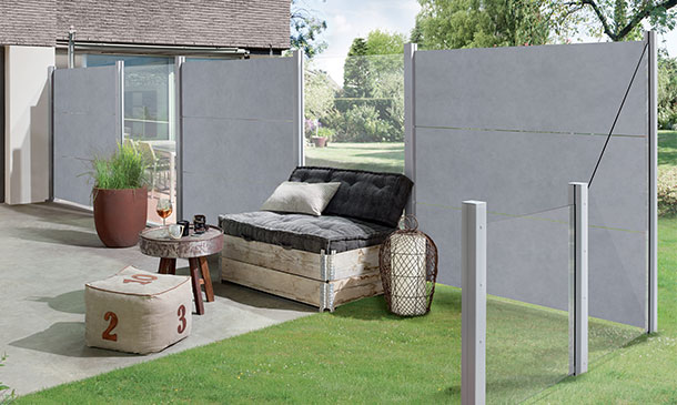 keramiek schutting xl grijs