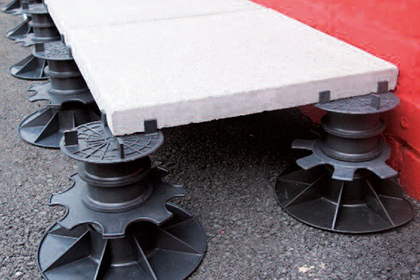 Exemple de placement de plots de terrasse