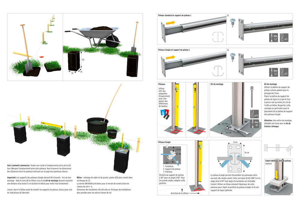 poteau aluminium a visser