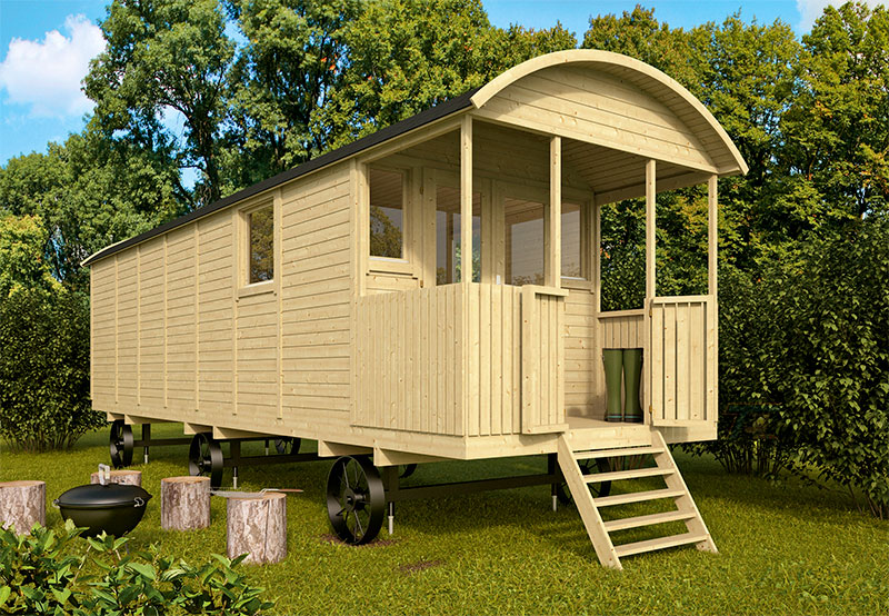 caravan met voortent